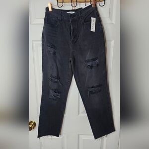 PACSUN High Rise Straight Jeans - Black